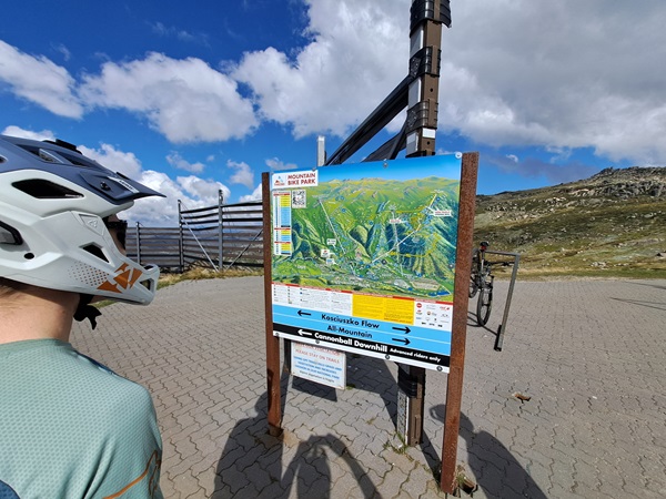 Thredbo MTB park trail map at Eagles nest chairlift